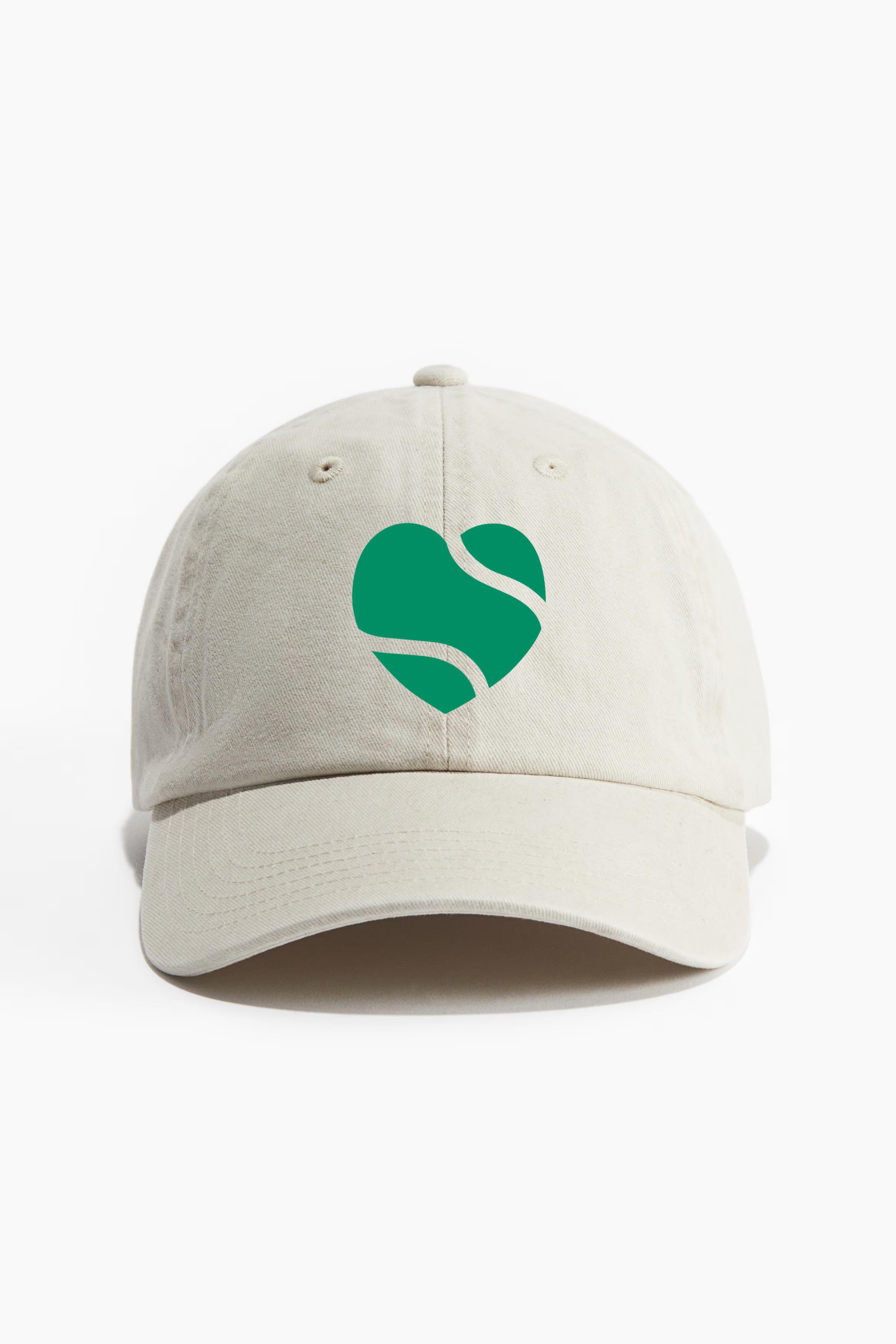 Heart Shaped Tennis Ball Cut Out Doodle Baseball Cap