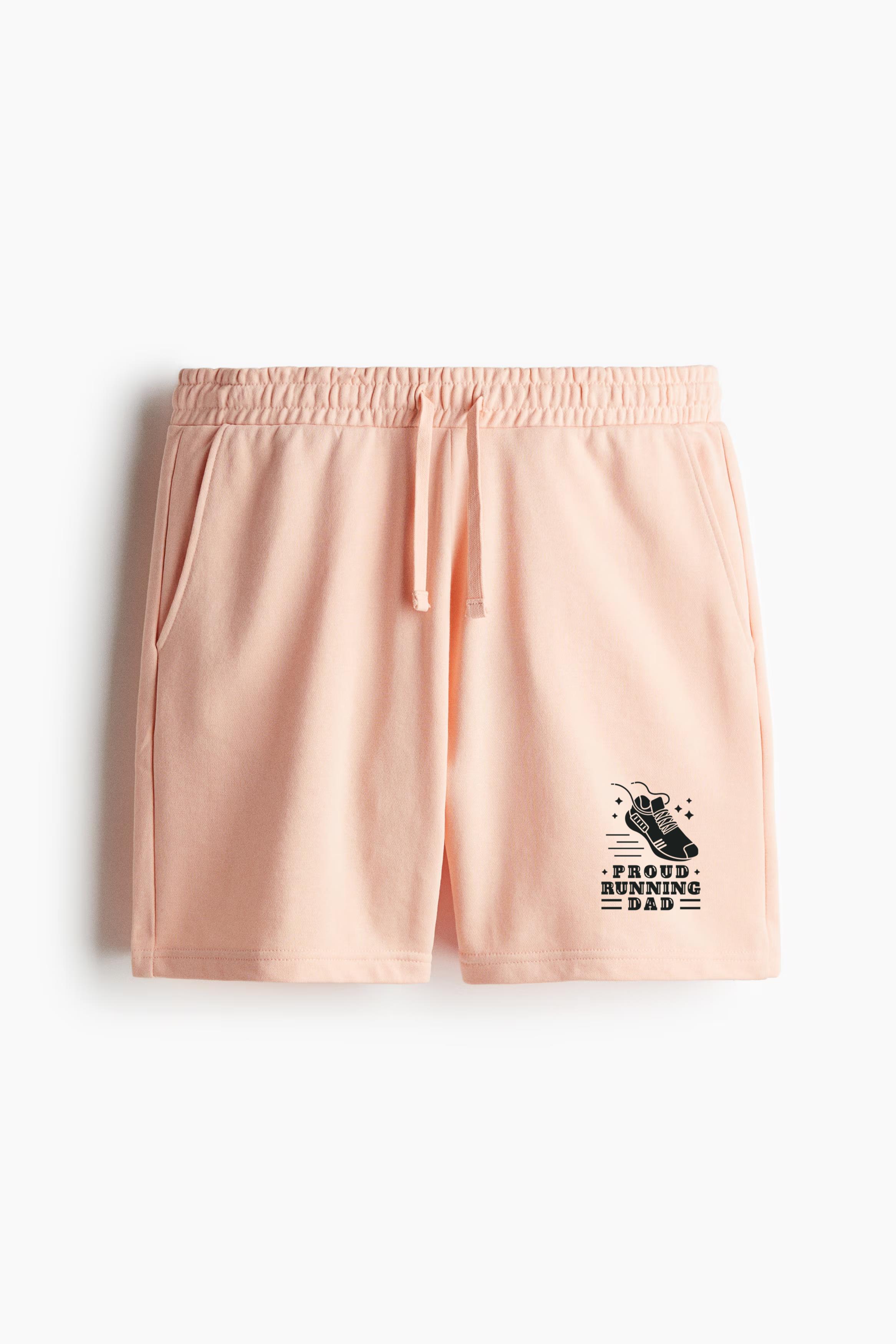 Proud Running Dad Design Regular-Fit Canvas Shorts