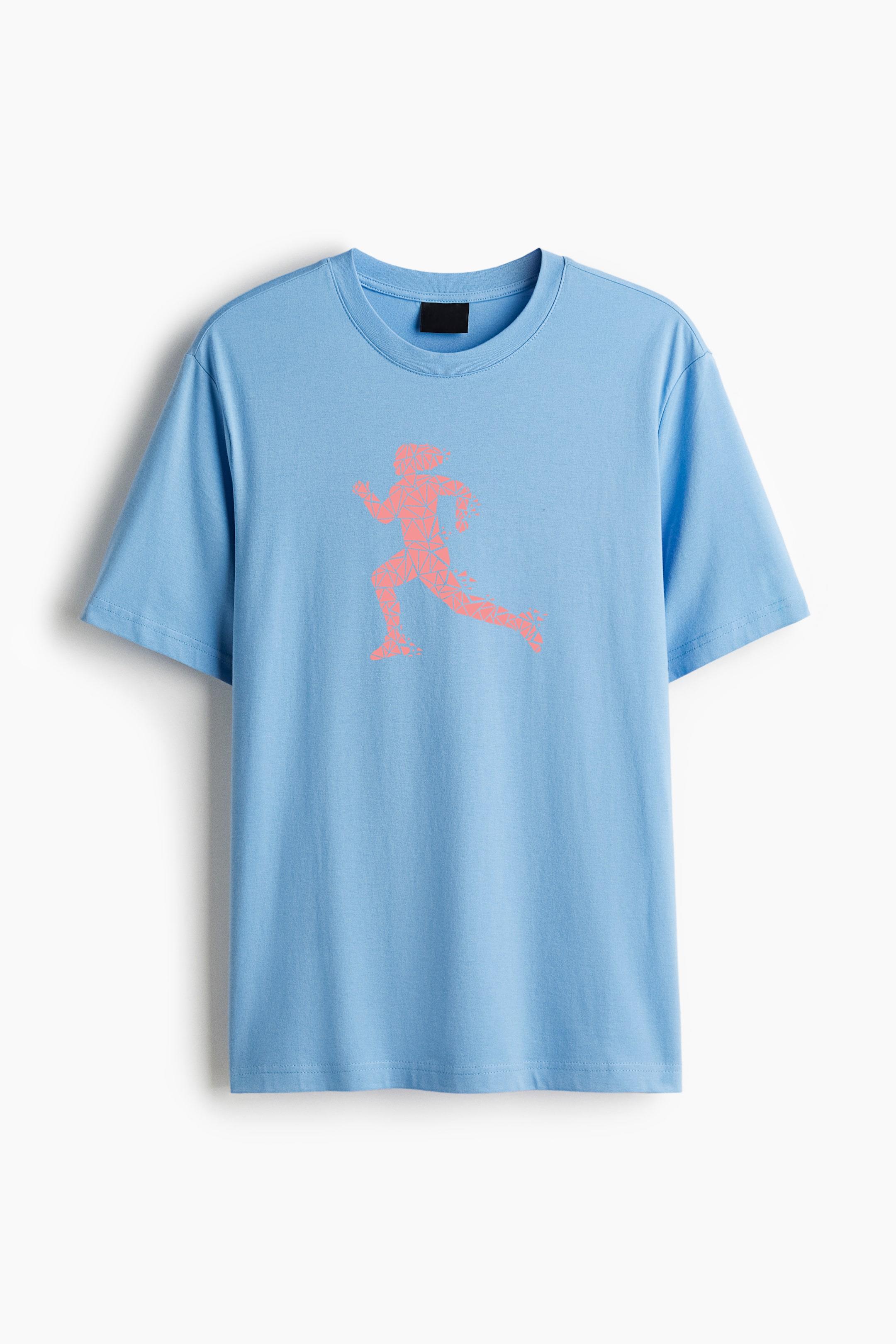 Runner Geometric Girl Cotton T-Shirt 