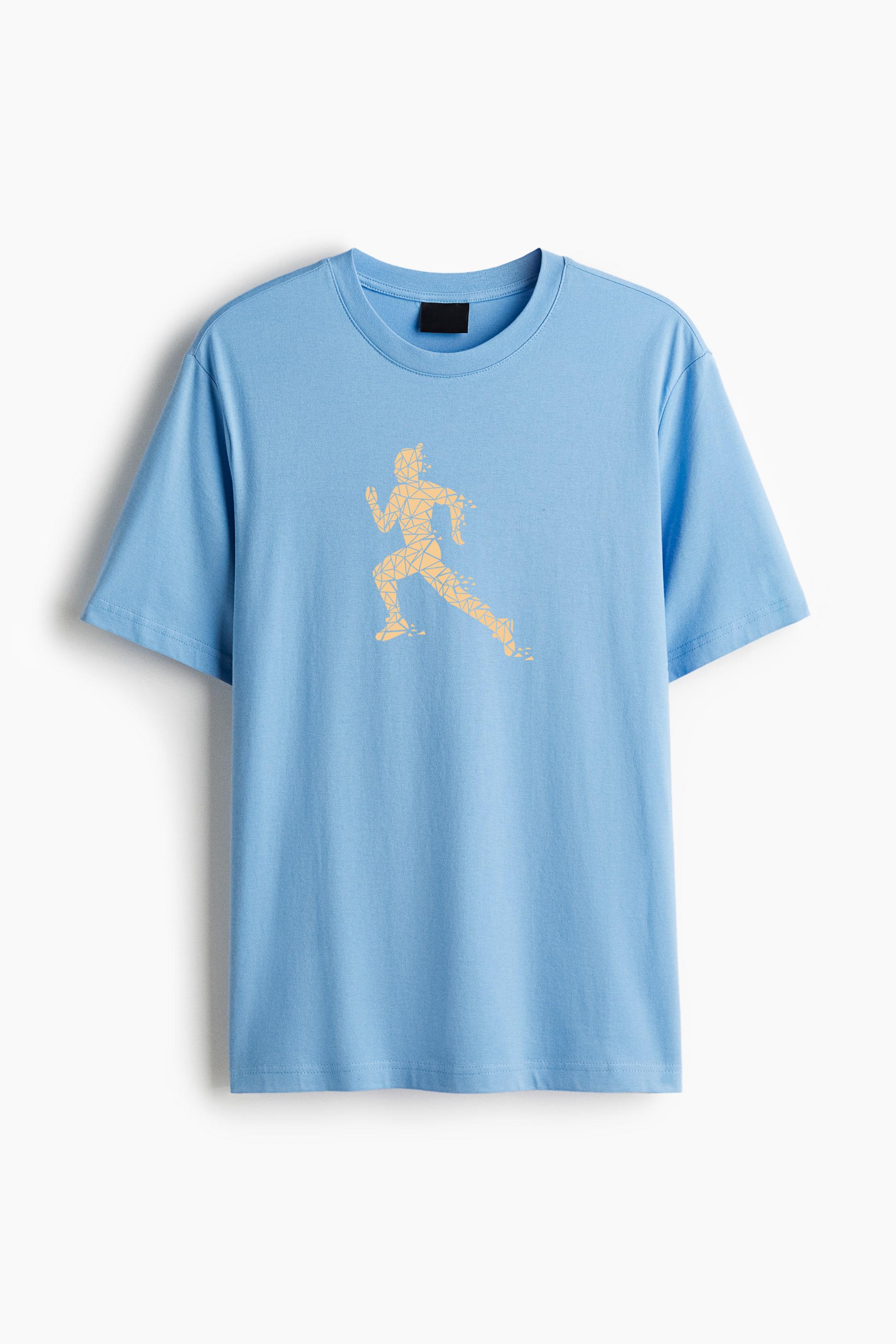 Runner Geometric Man Cotton T-Shirt 