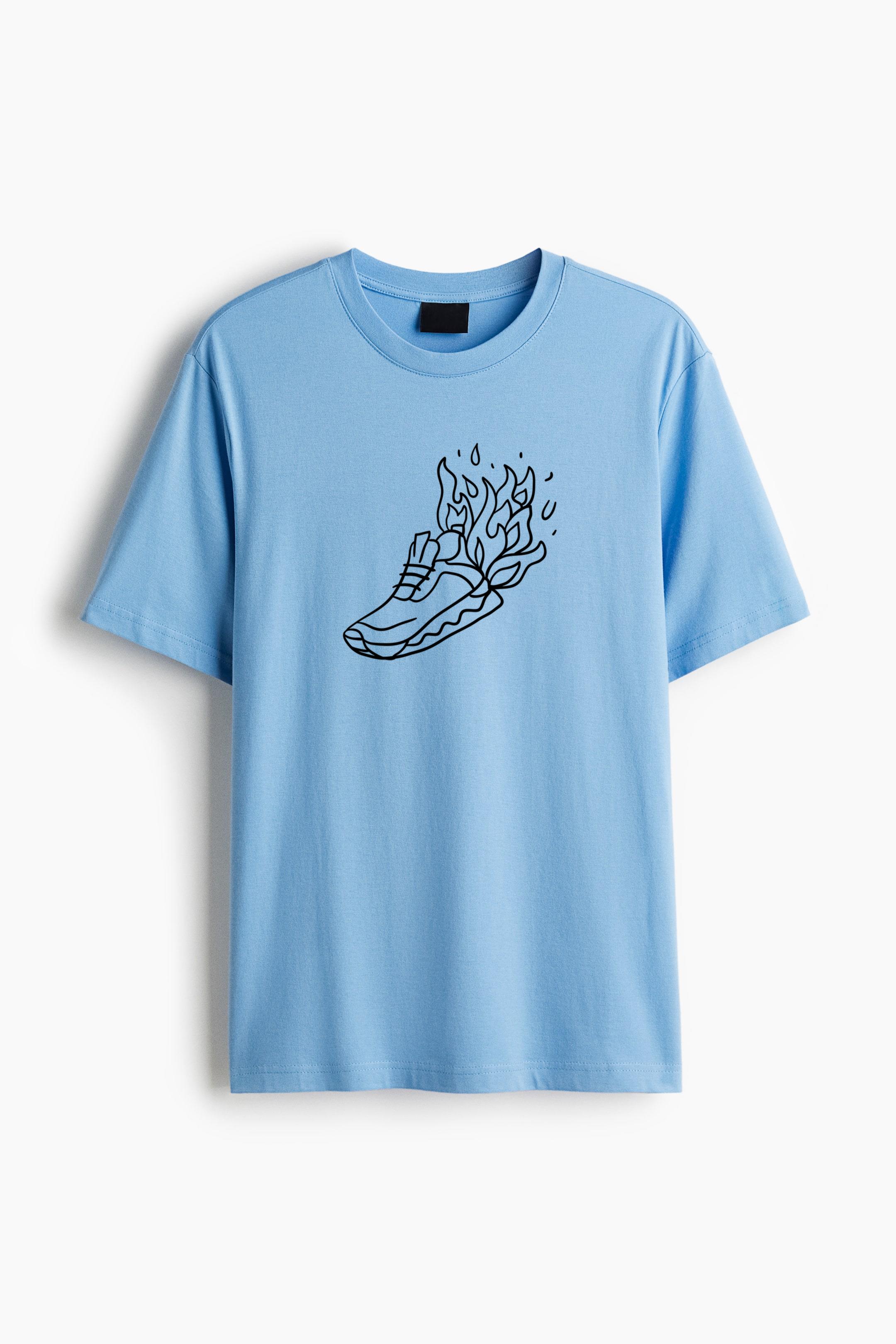 Running Fire Shoe Cotton T-Shirt 