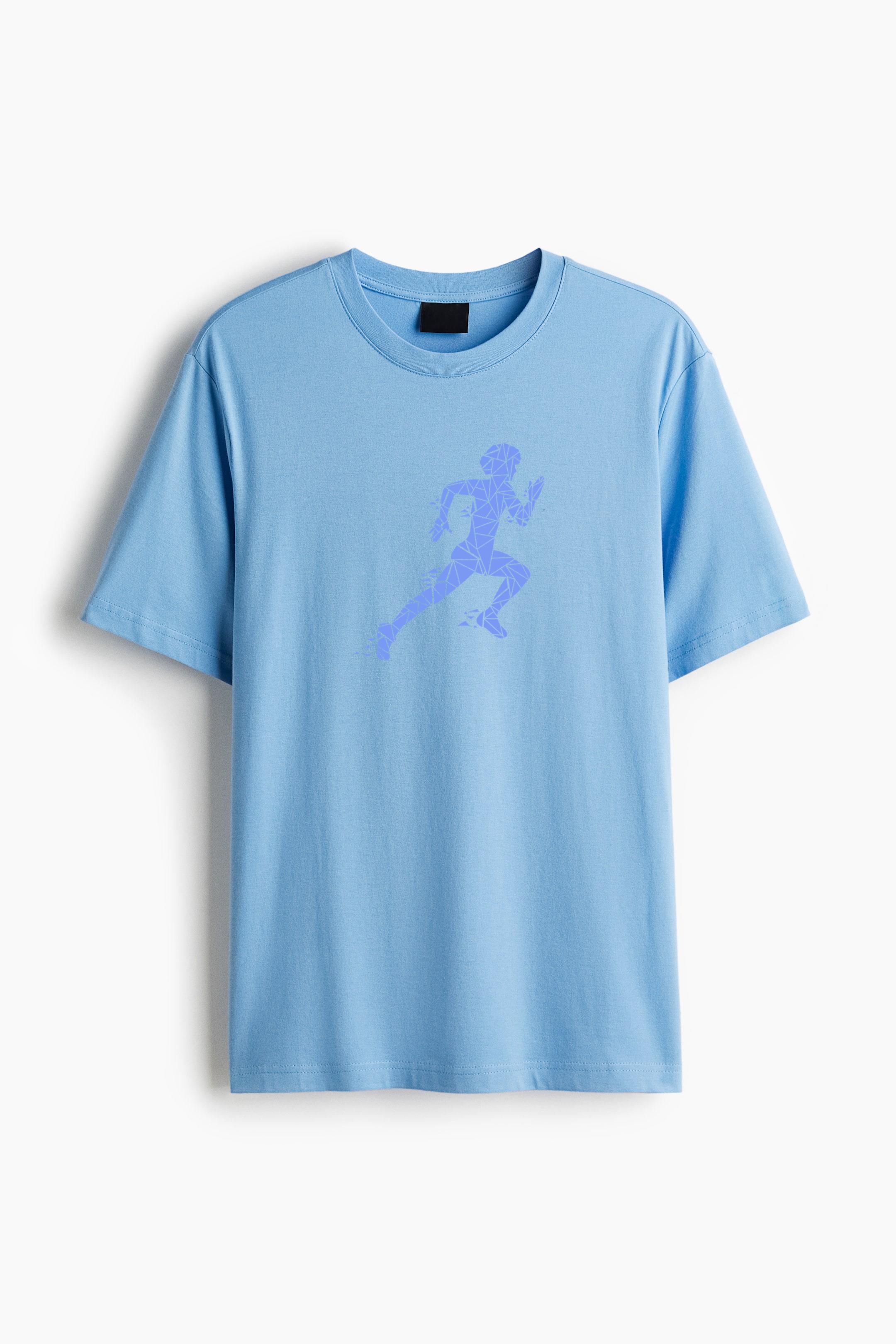 Running Geometric Boy Cotton T-Shirt 