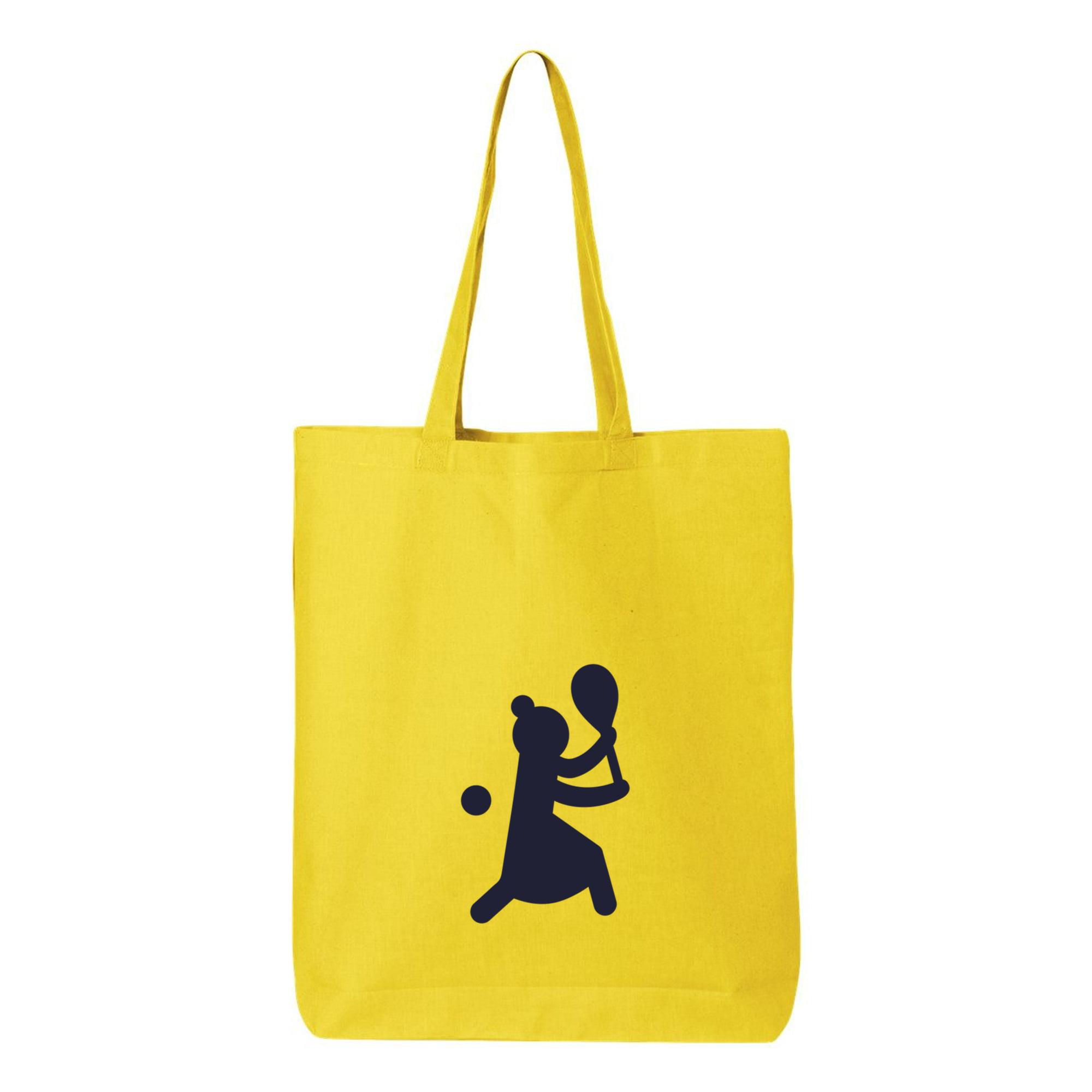 Silhouette Of A Woman Tennis Player Serving Canvas Tote Bag 