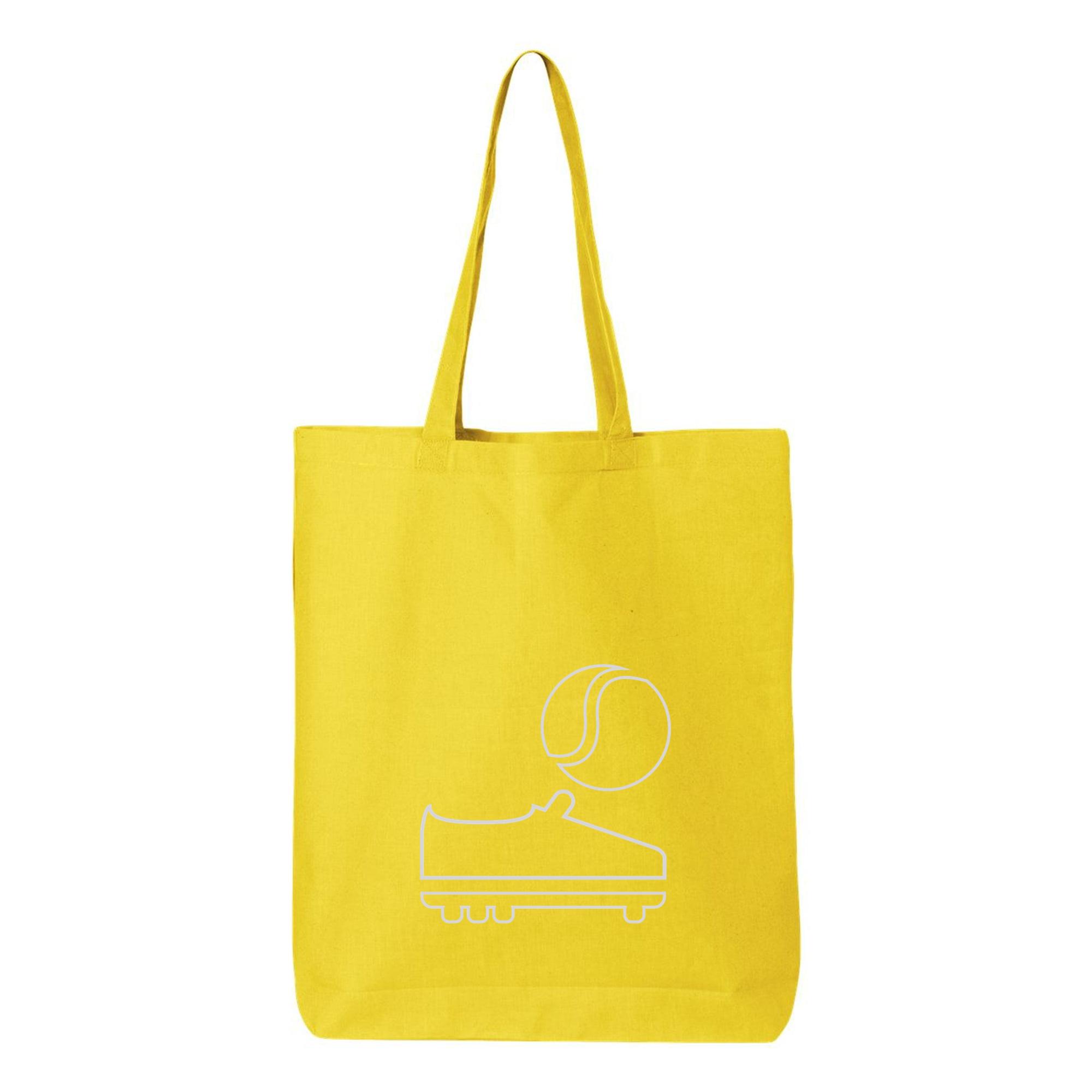 Tennis Ball Boot Icon Canvas Tote Bag 